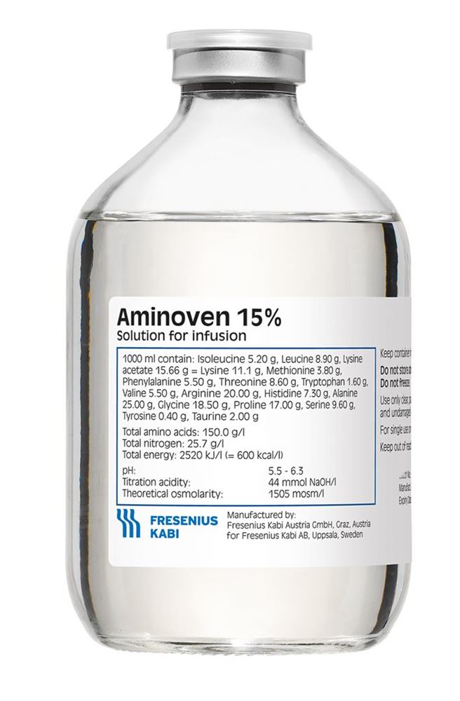 AMINOVEN 15% Solution pour perfusion 10 x 500ml