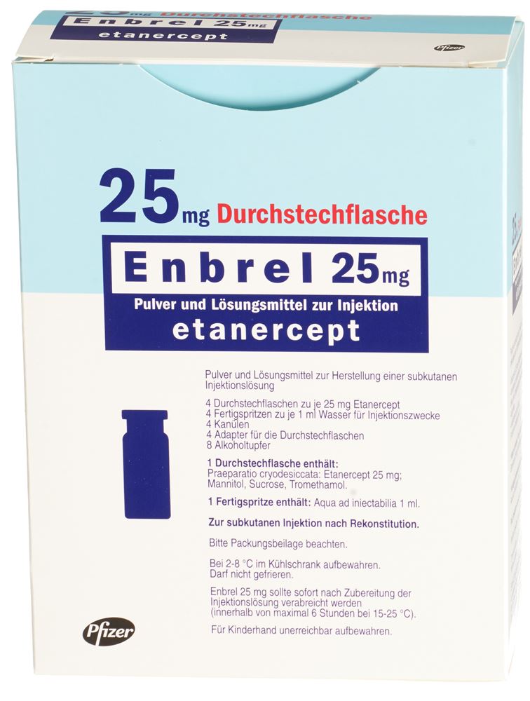 ENBREL subst sèche 25 mg c solv flac 4 pce