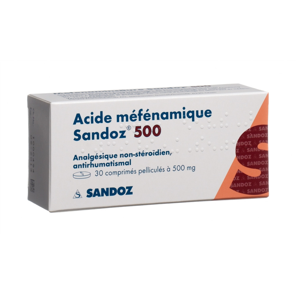 ACIDE MEFENAMIQUE Sandoz cpr pell 500 mg 30 pce