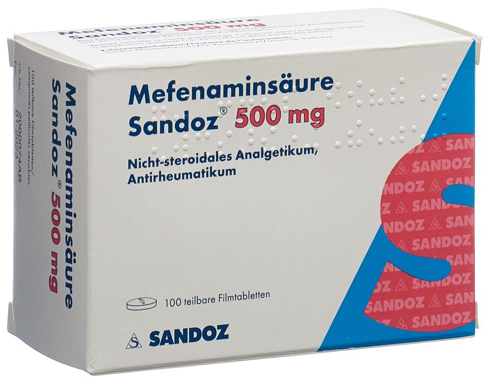 ACIDE MEFENAMIQUE Sandoz cpr pell 500 mg 100 pce
