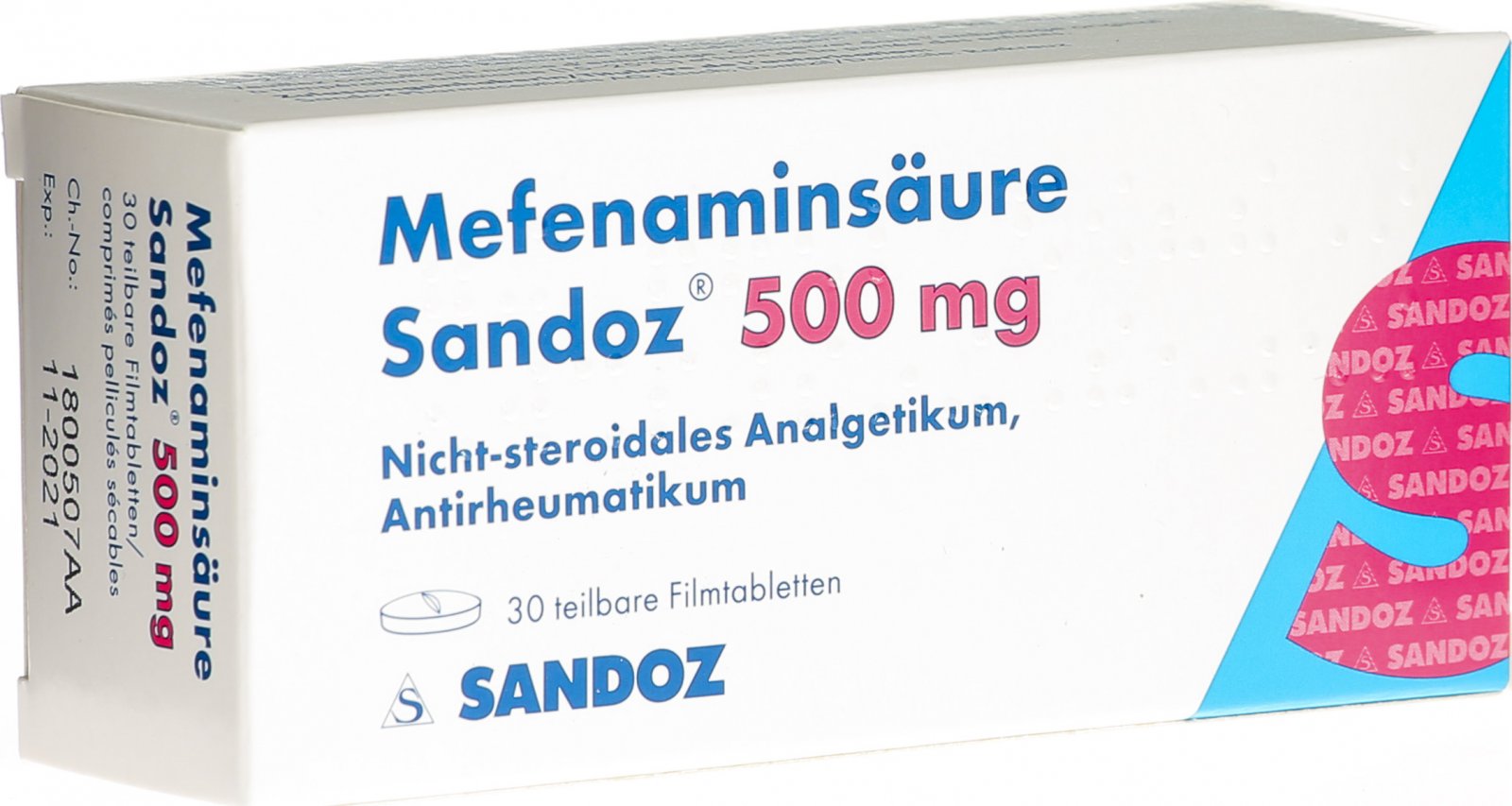 Mefenaminsäure Sandoz 500, Suppositorien