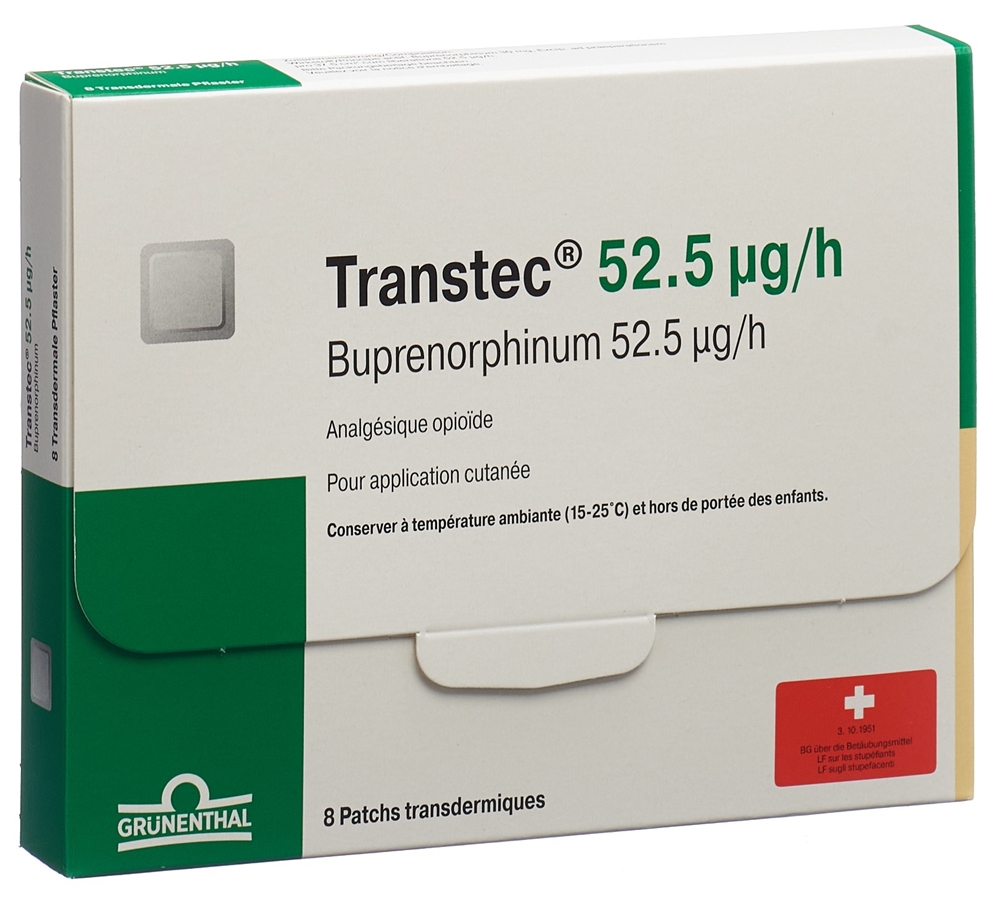 TRANSTEC patch mat 52.5 mcg/h sach 8 pce