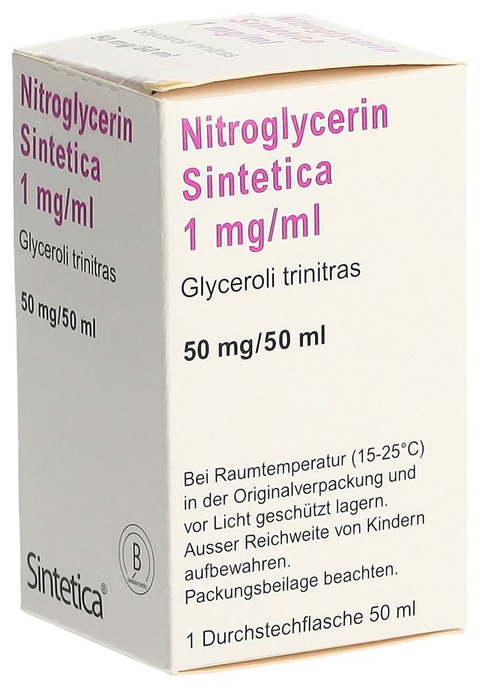 Nitroglycerin Sintetica 1 mg/ml, soluzione per infusione
