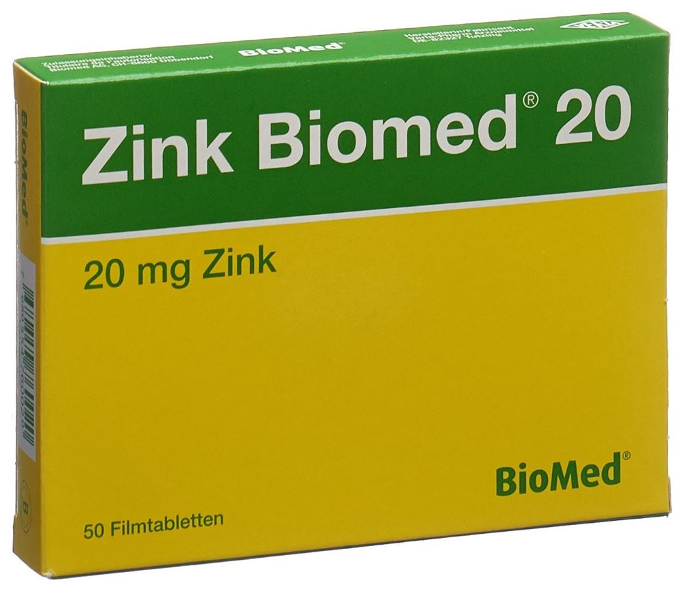 Zink Biomed 20, Filmtabletten