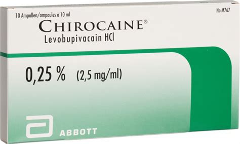 CHIROCAÏNE sol inj 25 mg/10ml 10 amp 10 ml
