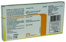 CHIROCAÏNE sol inj 50 mg/10ml 10 amp 10 ml