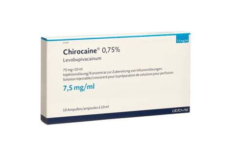 CHIROCAÏNE sol inj 75 mg/10ml 10 amp 10 ml