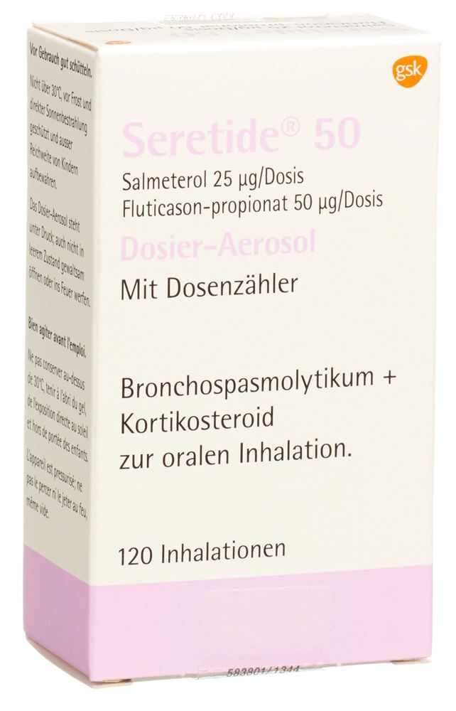 SERETIDE 50 aéros doseur 120 dos