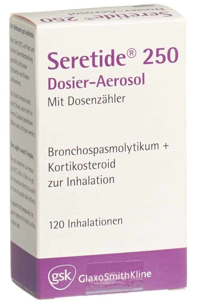 SERETIDE 250 aéros doseur 120 dos