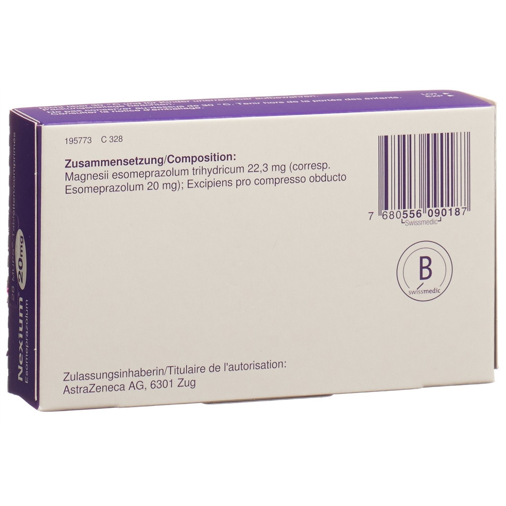 NEXIUM Mups cpr 20 mg 28 pce