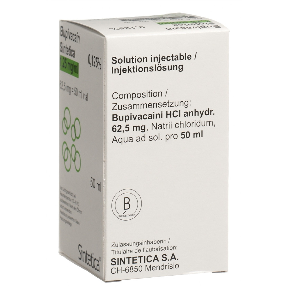 BUPIVACAIN Sintetica 1.25 mg/ml 50ml vial