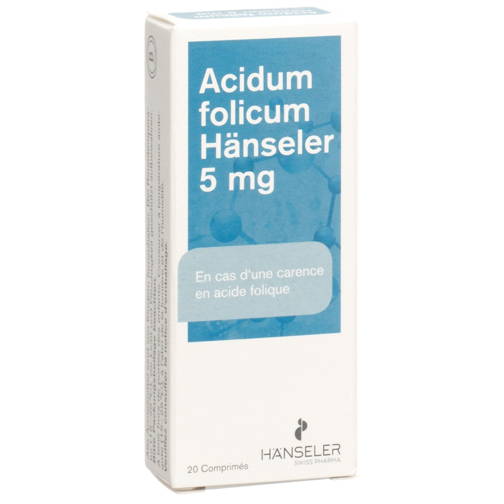 ACIDUM FOLICUM Hänseler cpr 5 mg 20 pce