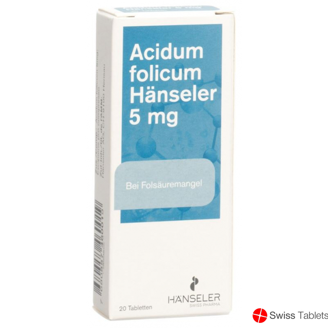 Acidum Folicum Hänseler 5 mg, Tabletten