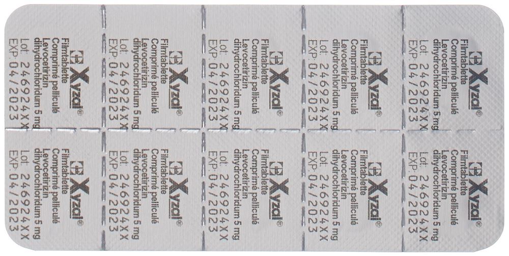 XYZAL cpr pell 5 mg sécable 10 pce