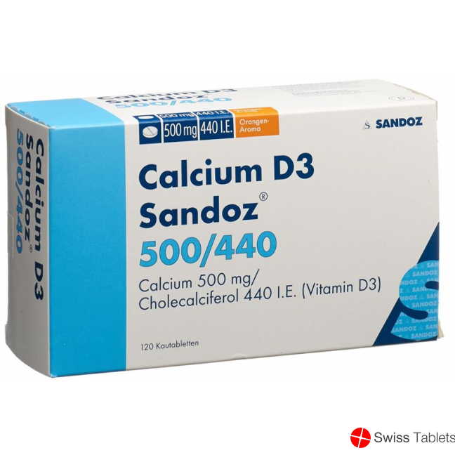 Calcium D3 Sandoz 500/440, Kautabletten mit Orangenaroma