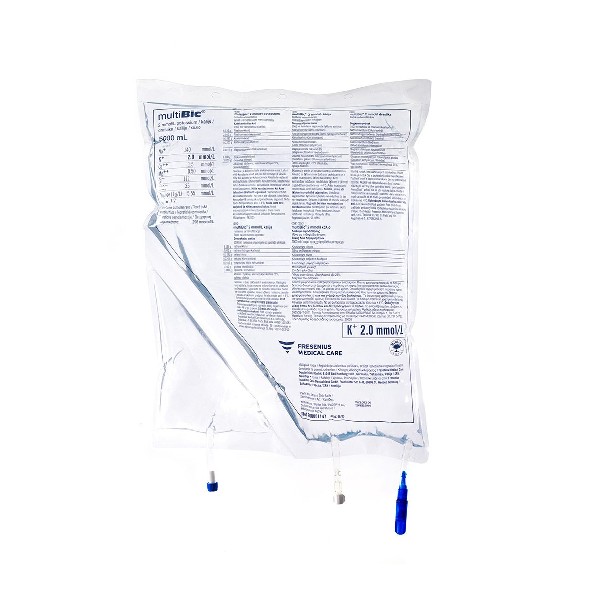 Multibic 2 mmol/l Kalium, Hämofiltrationslösung