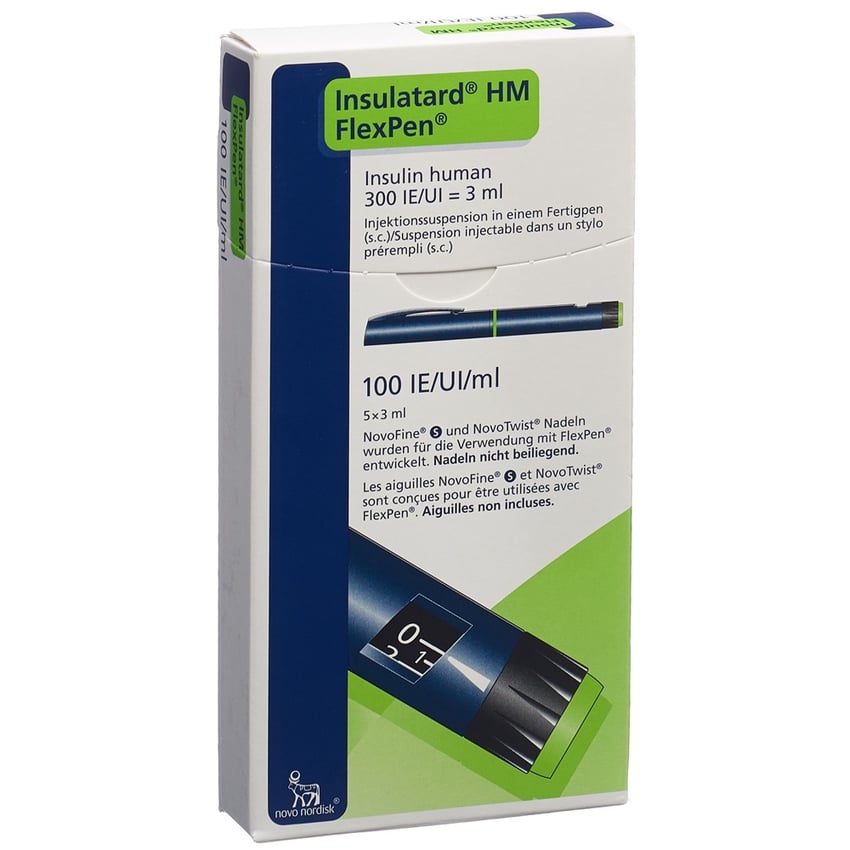 Insulin NovoNordisk Insulatard HM FlexPen, Injektionssuspension