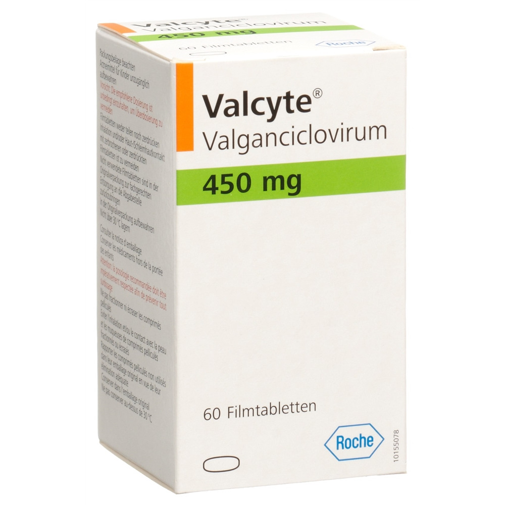 VALCYTE cpr pell 450 mg bte 60 pce