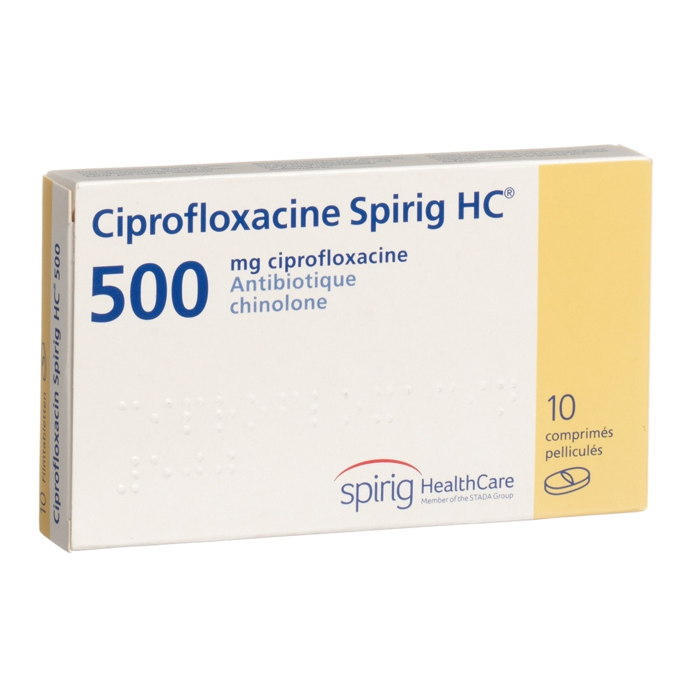 CIPROFLOXACINE Spirig HC cpr pellic 500 mg 10 pce