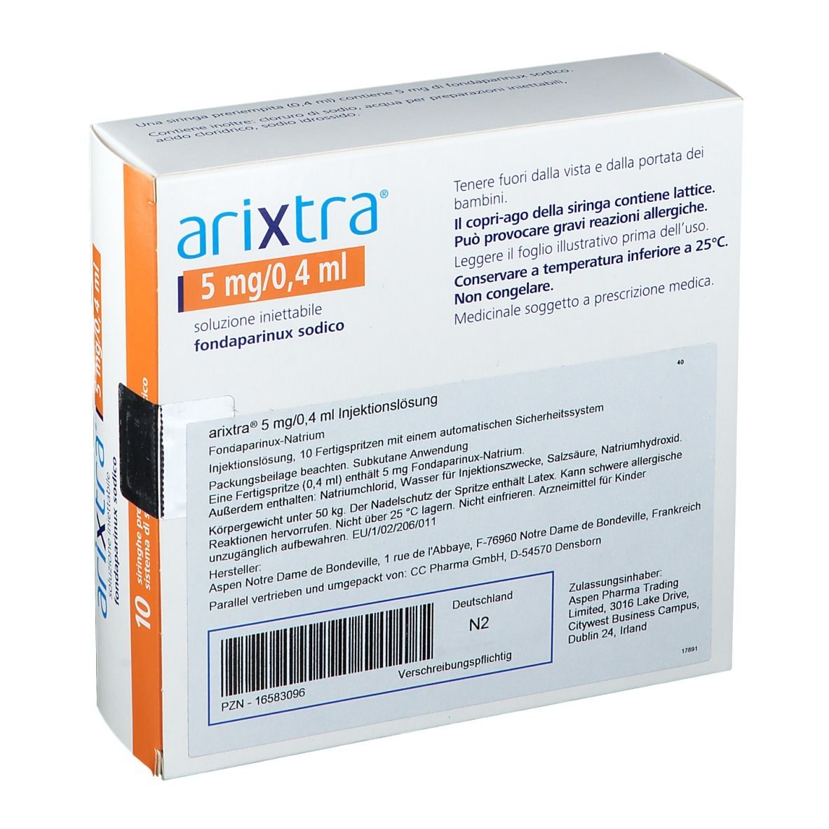 Arixtra 5.0 mg/0.4 ml, Injektionslösung