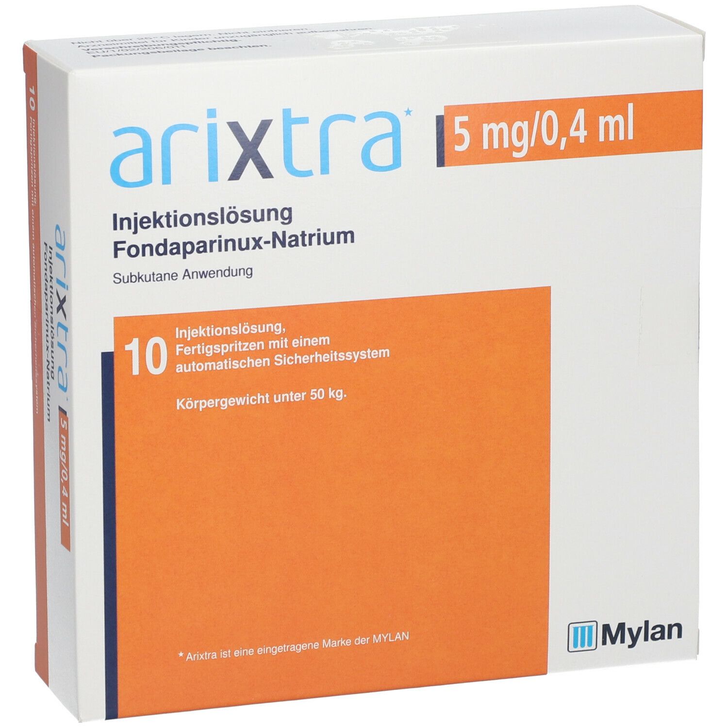 Arixtra 5.0 mg/0.4 ml, Injektionslösung