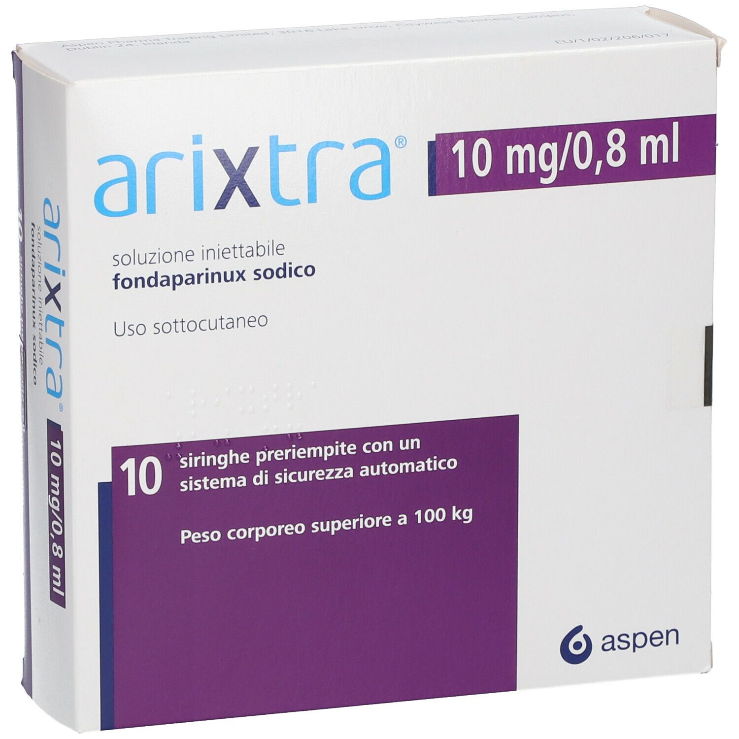 Arixtra 10 mg/0.8 ml, Injektionslösung