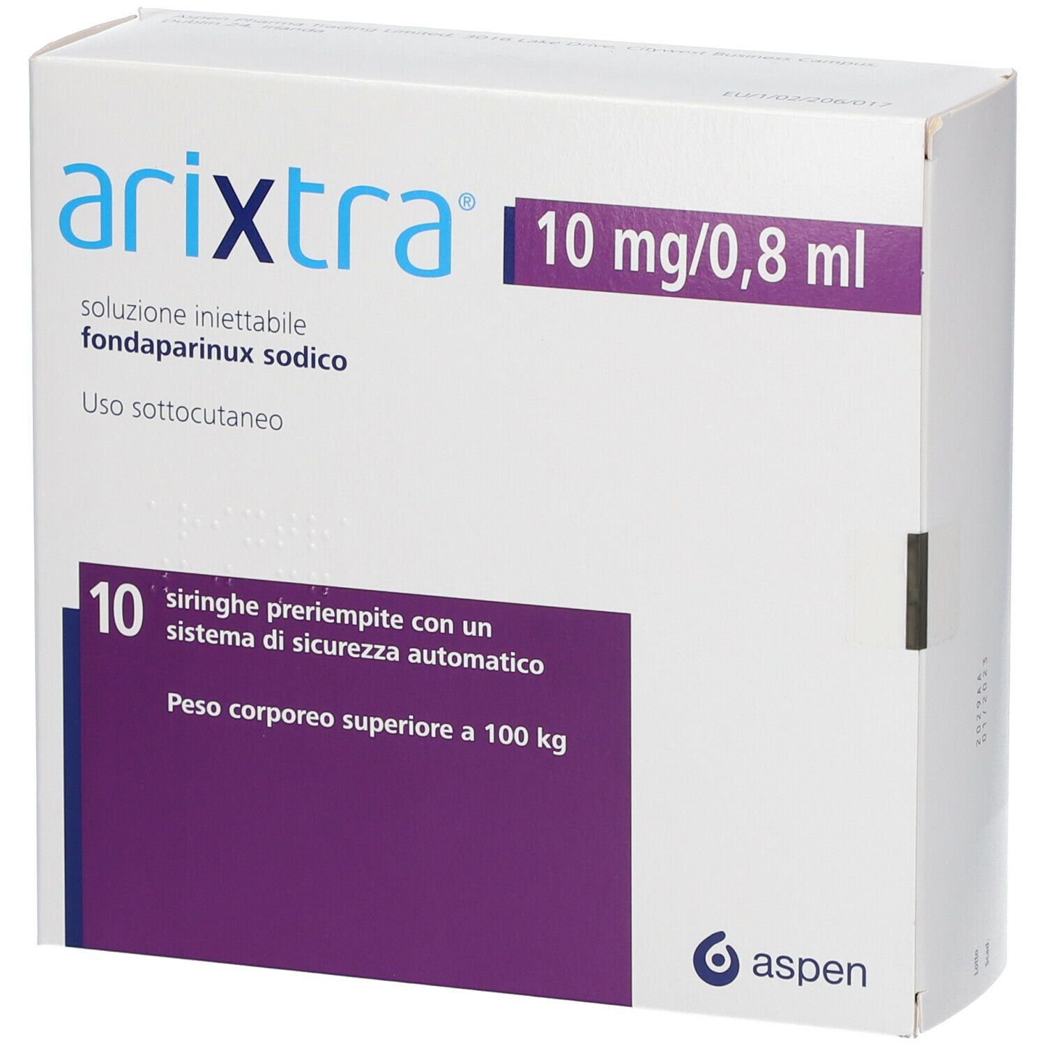 Arixtra 10 mg/0.8 ml, Injektionslösung