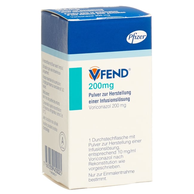 Vfend 200 mg, Pulver für ein Konzentrat zur Herstellung einer Infusionslösung