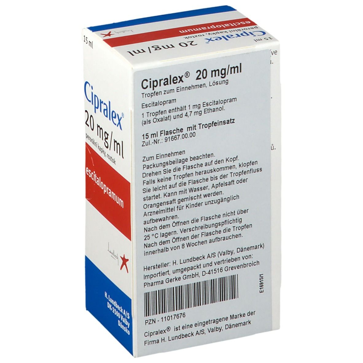 Cipralex 20 mg, Filmtabletten