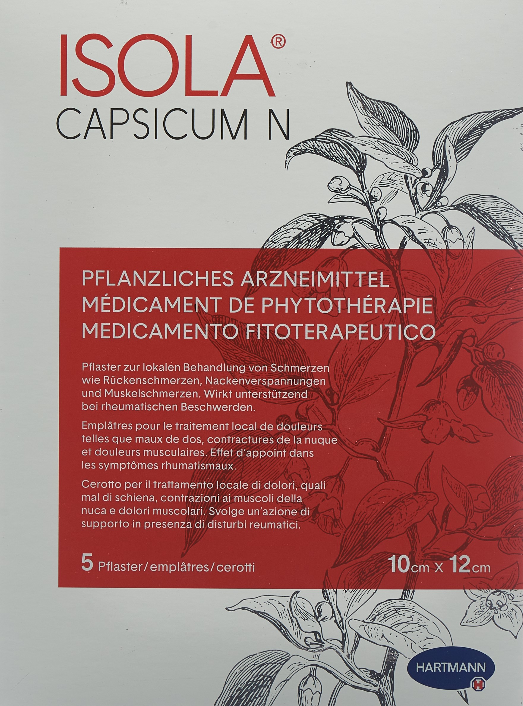 Isola Capsicum N, kutanes Pflaster