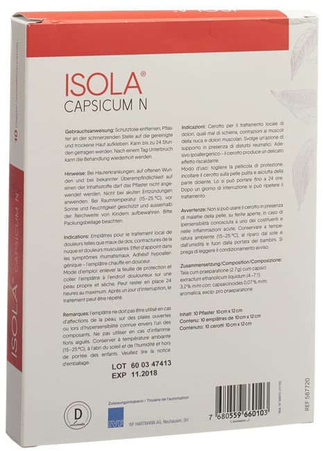 Isola Capsicum N, kutanes Pflaster