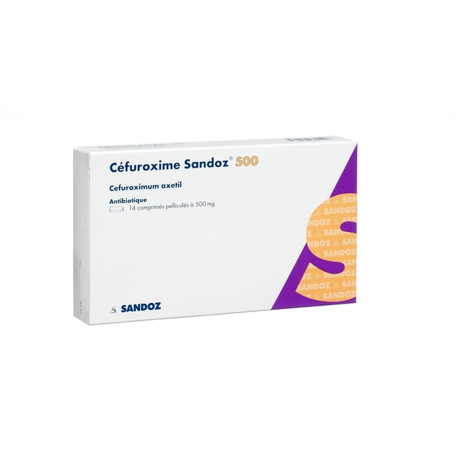 CEFUROXIME Sandoz cpr pell 500 mg (n) 14 pce