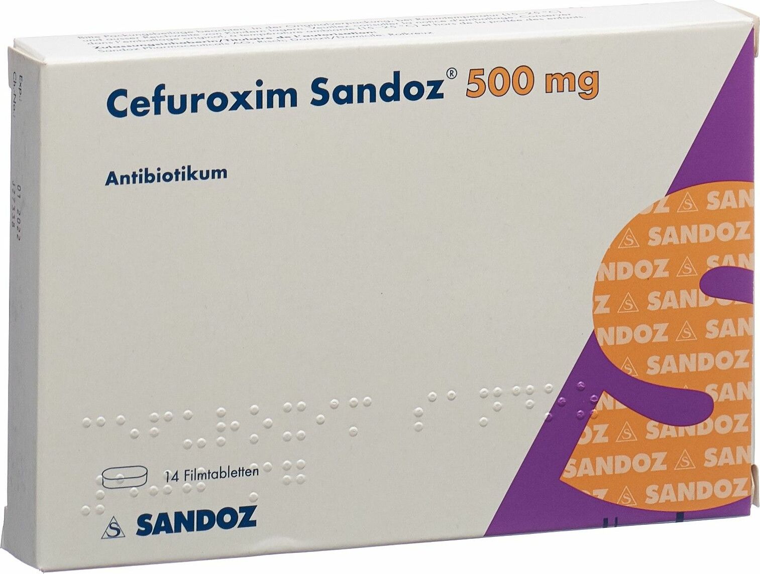 CEFUROXIM Sandoz 500mg cpr pellic 500 mg 10x14 pce