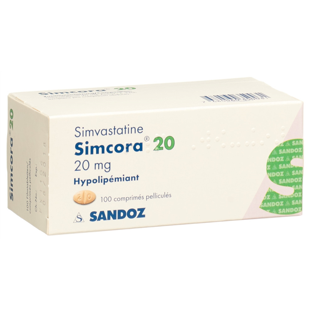 SIMCORA cpr pell 20 mg 100 pce