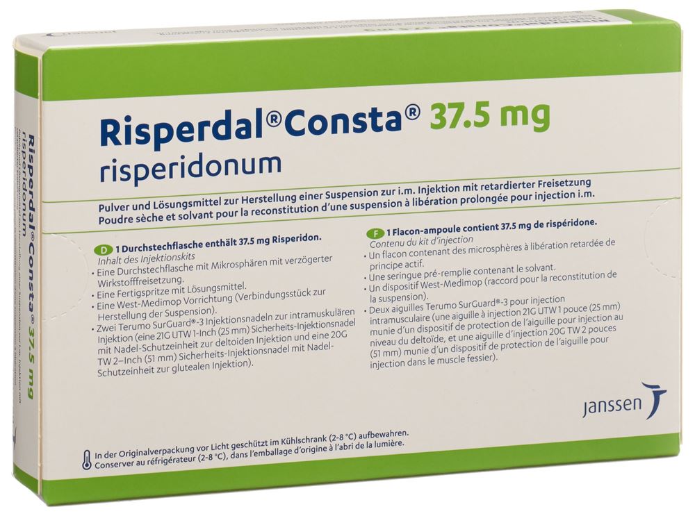 RISPERDAL CONSTA subst sèche 37.5 mg c sol kit inj