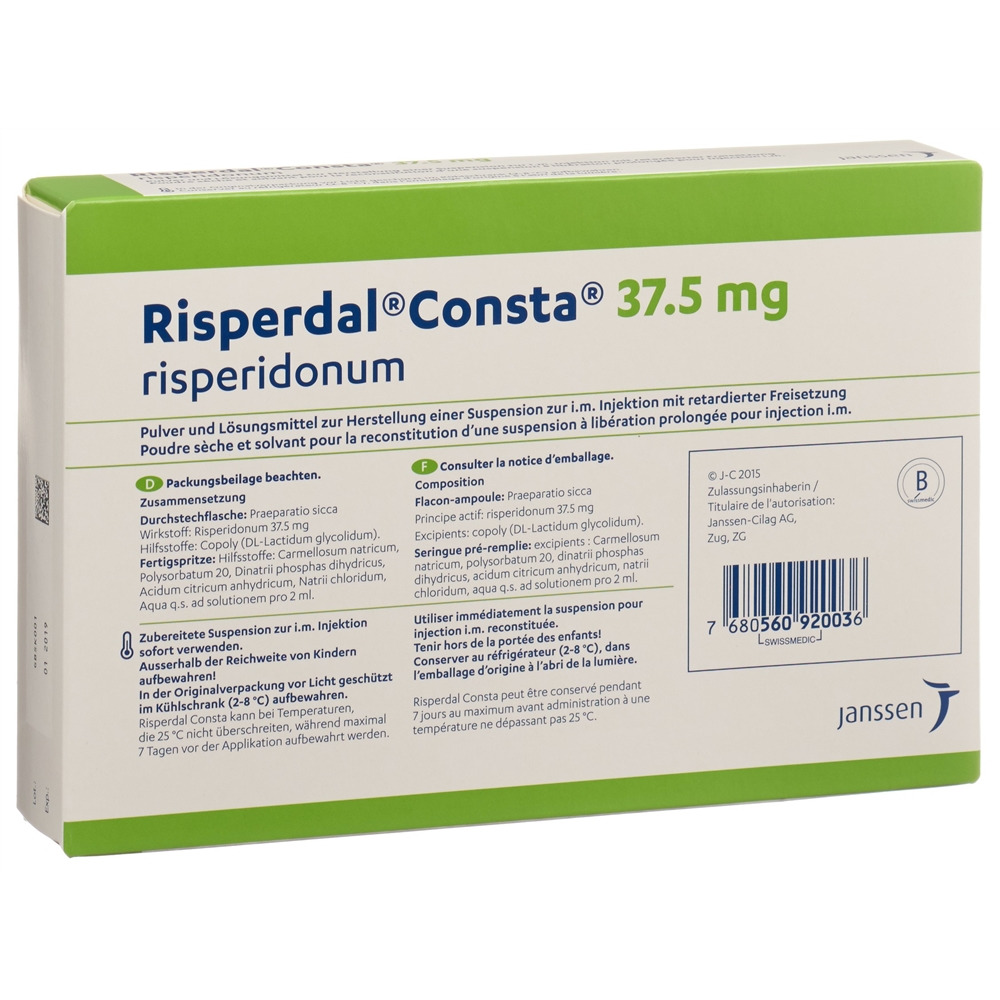 RISPERDAL CONSTA subst sèche 37.5 mg c sol kit inj