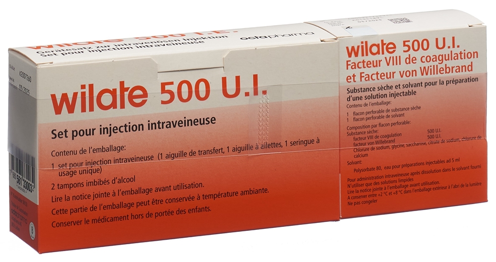 WILATE subst sèche 500 UI c solv flac