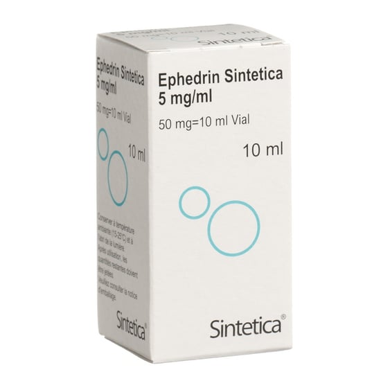 Ephedrin Sintetica 5mg/ml vials, soluzione iniettabile