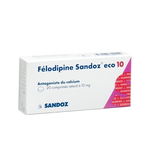 FELODIPINE Sandoz eco cpr ret 10 mg 100 pce