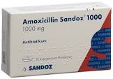 AMOXICILLINE Sandoz cpr disp 1000 mg 3 pce