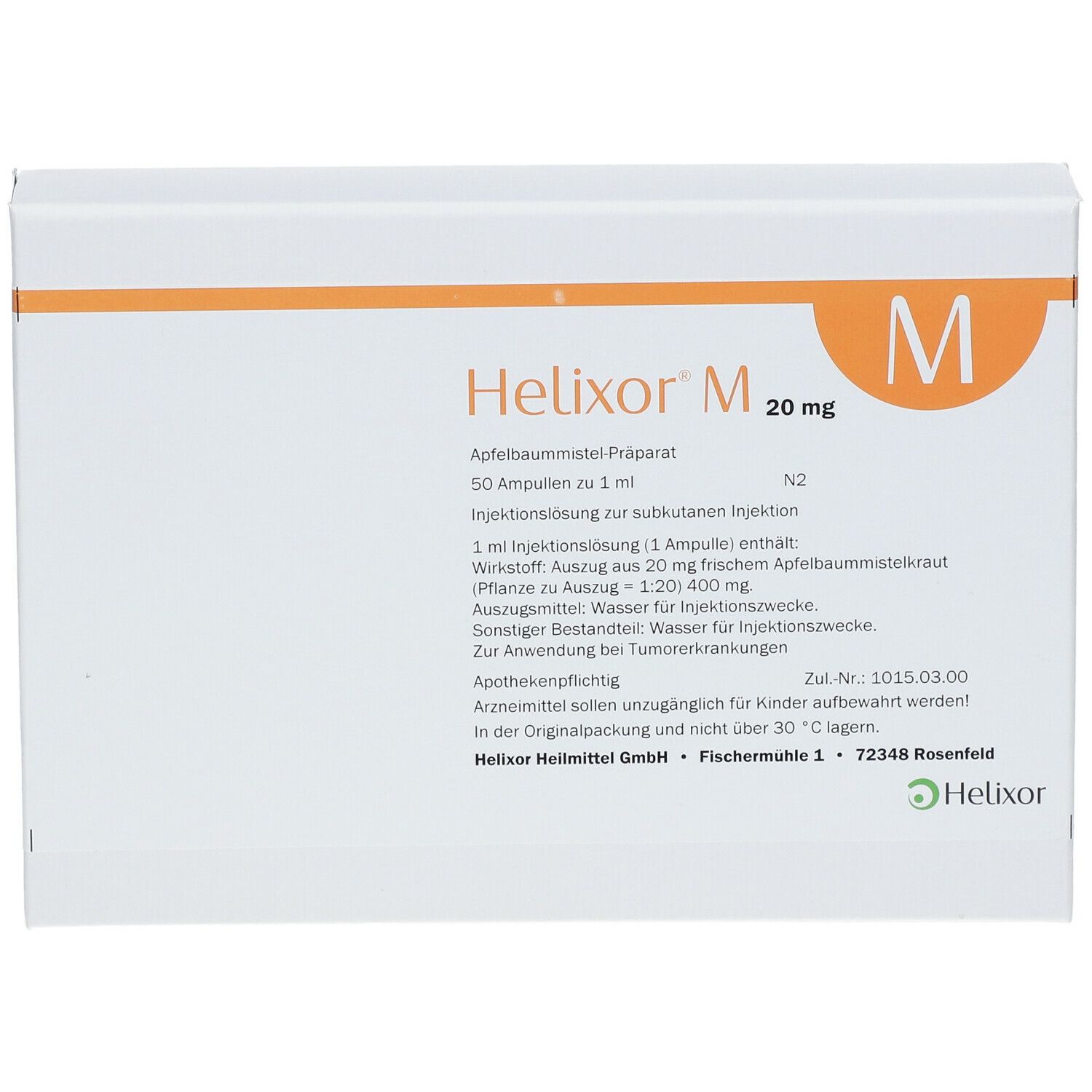 Helixor M 20 mg, Injektionslösung (s.c.)