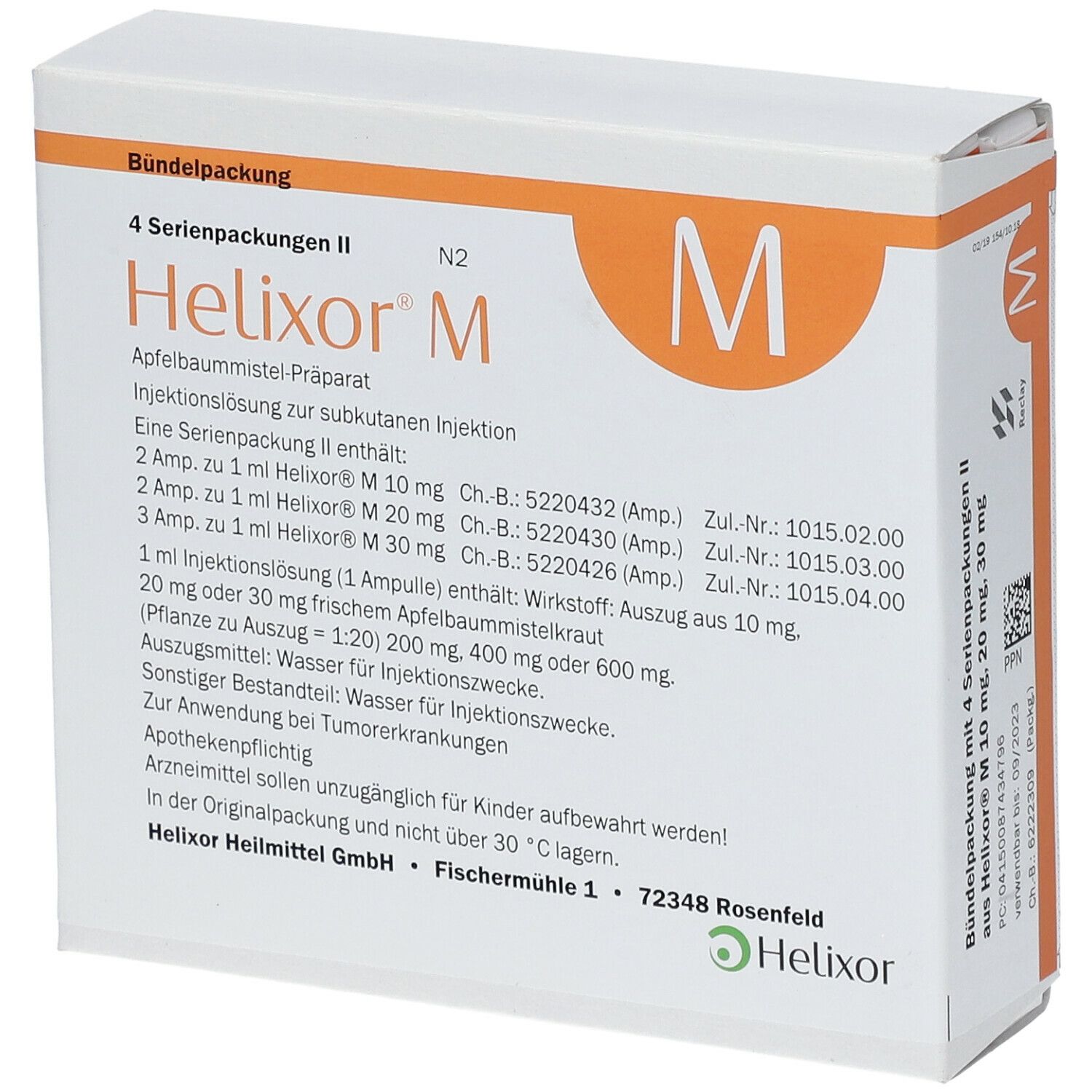 Helixor M 20 mg, Injektionslösung (s.c.)