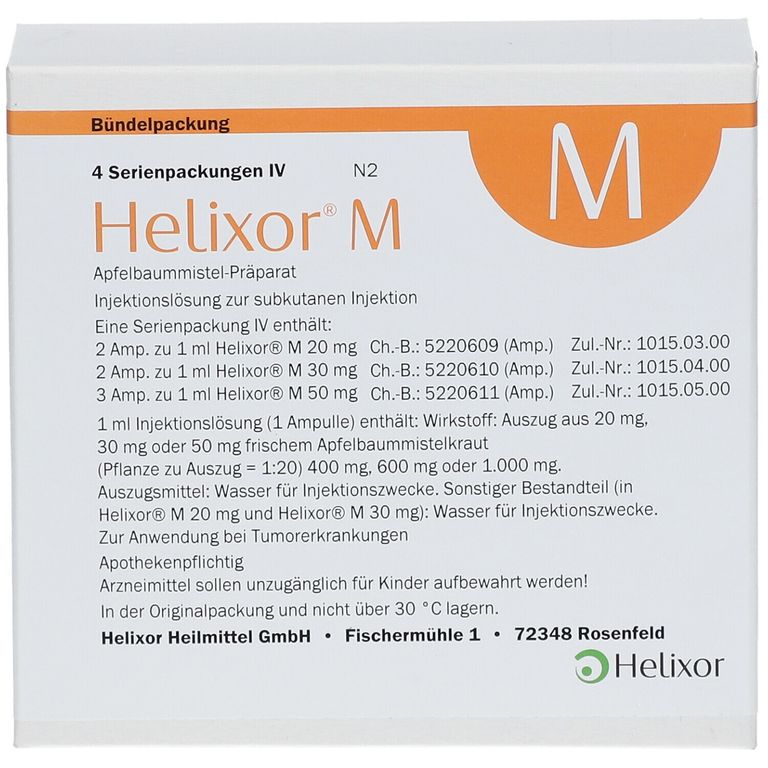 Helixor M 20 mg, Injektionslösung (s.c.)