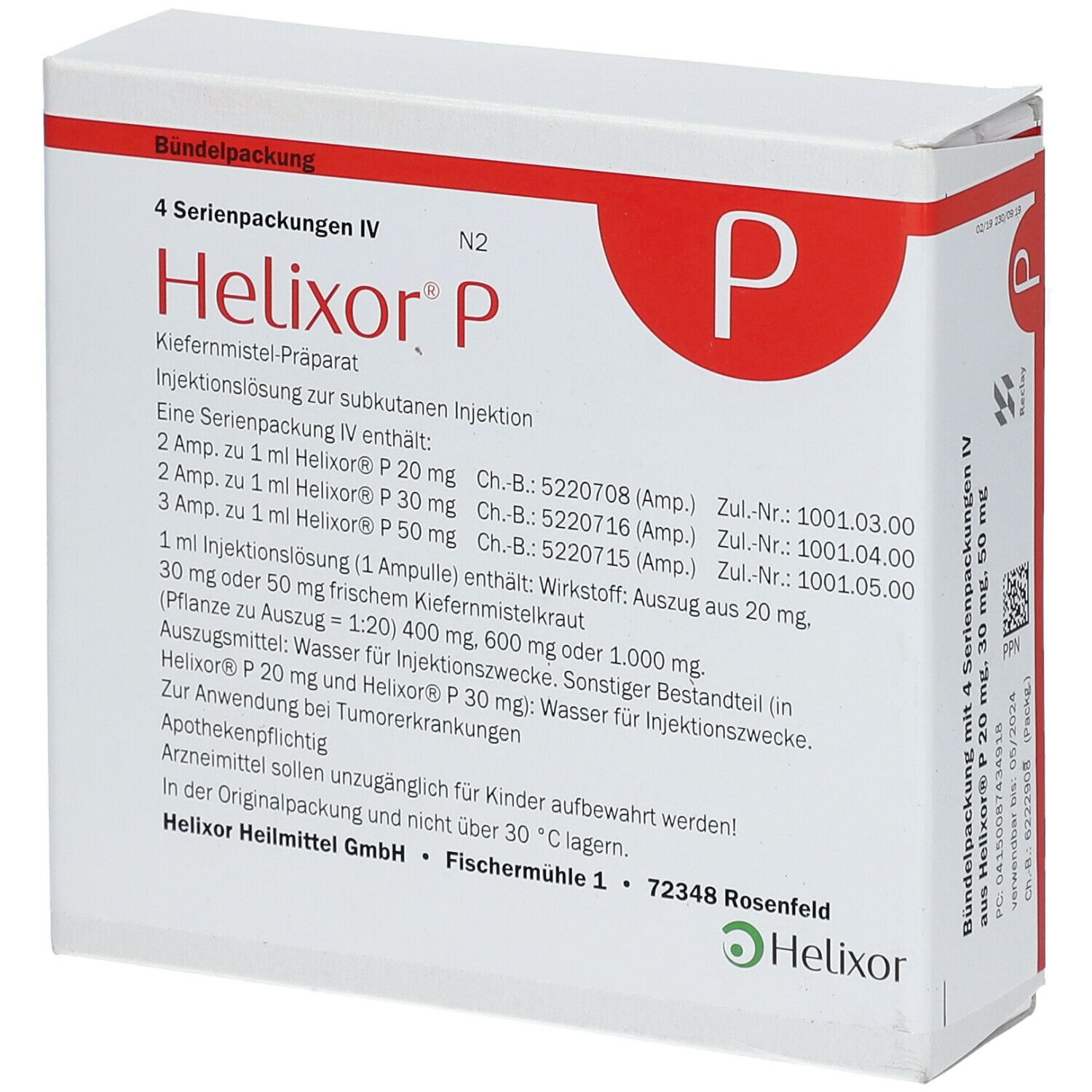 Helixor P 20 mg, Injektionslösung (s.c.)
