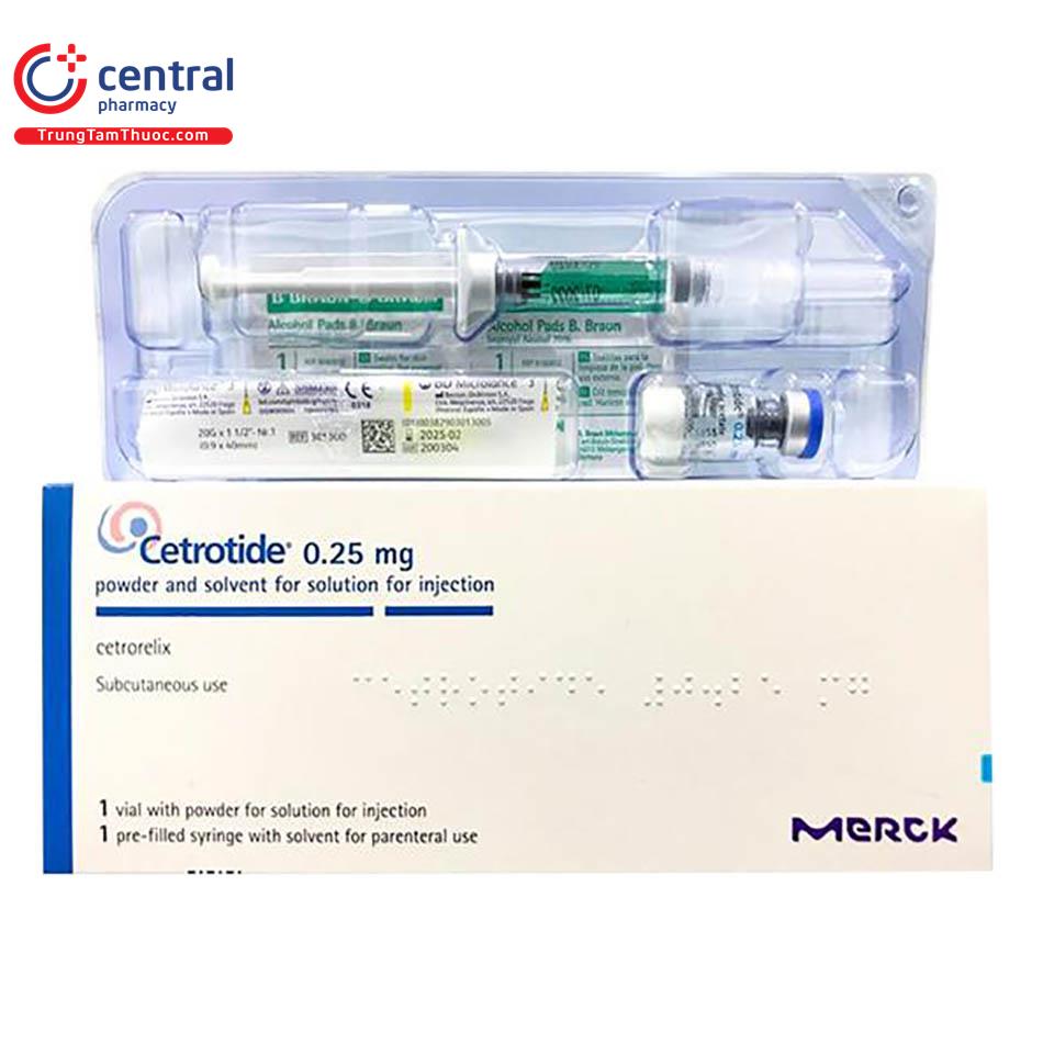 Cetrotide 0,25 mg, Pulver und Lösungsmittel zur Herstellung einer Injektionslösung
