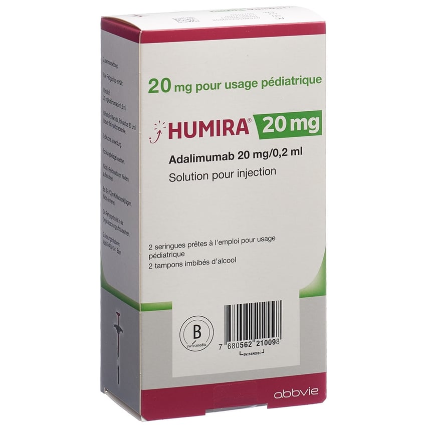 Humira 20 mg/0.2 ml, Injektionslösung in einer Fertigspritze