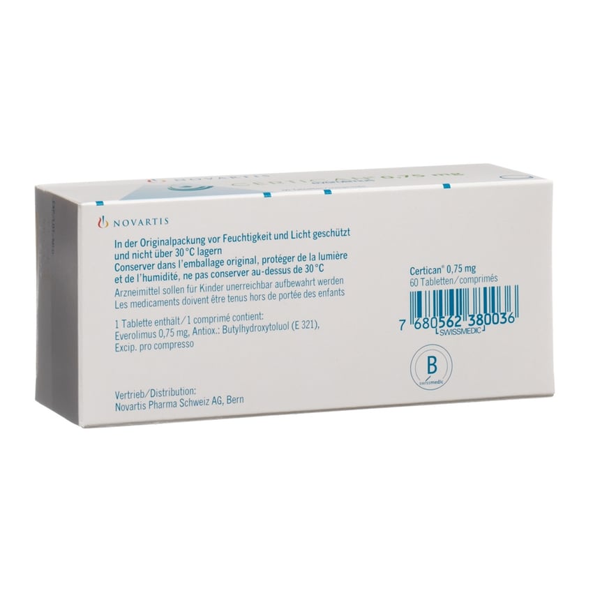 Certican 0.75 mg, Tabletten
