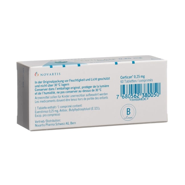 Certican 0.25 mg, Tabletten