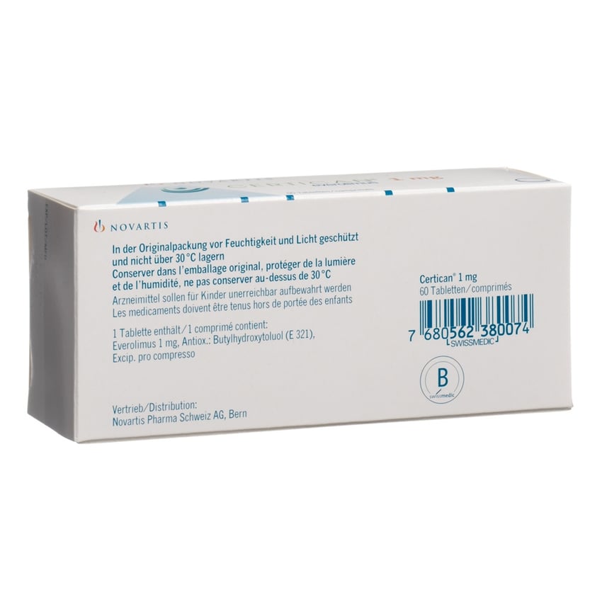 Certican 0.1 mg, dispergierbare Tabletten