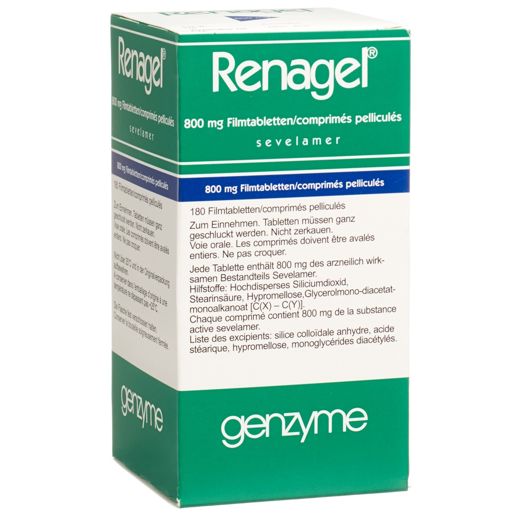 RENAGEL cpr pell 800 mg bte 180 pce